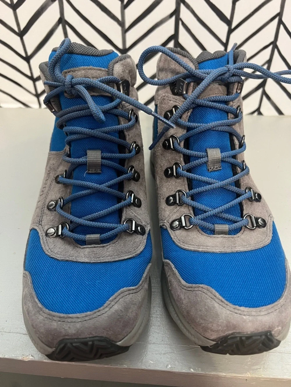 Merrell Blue and Gray Men's Hiking Boots